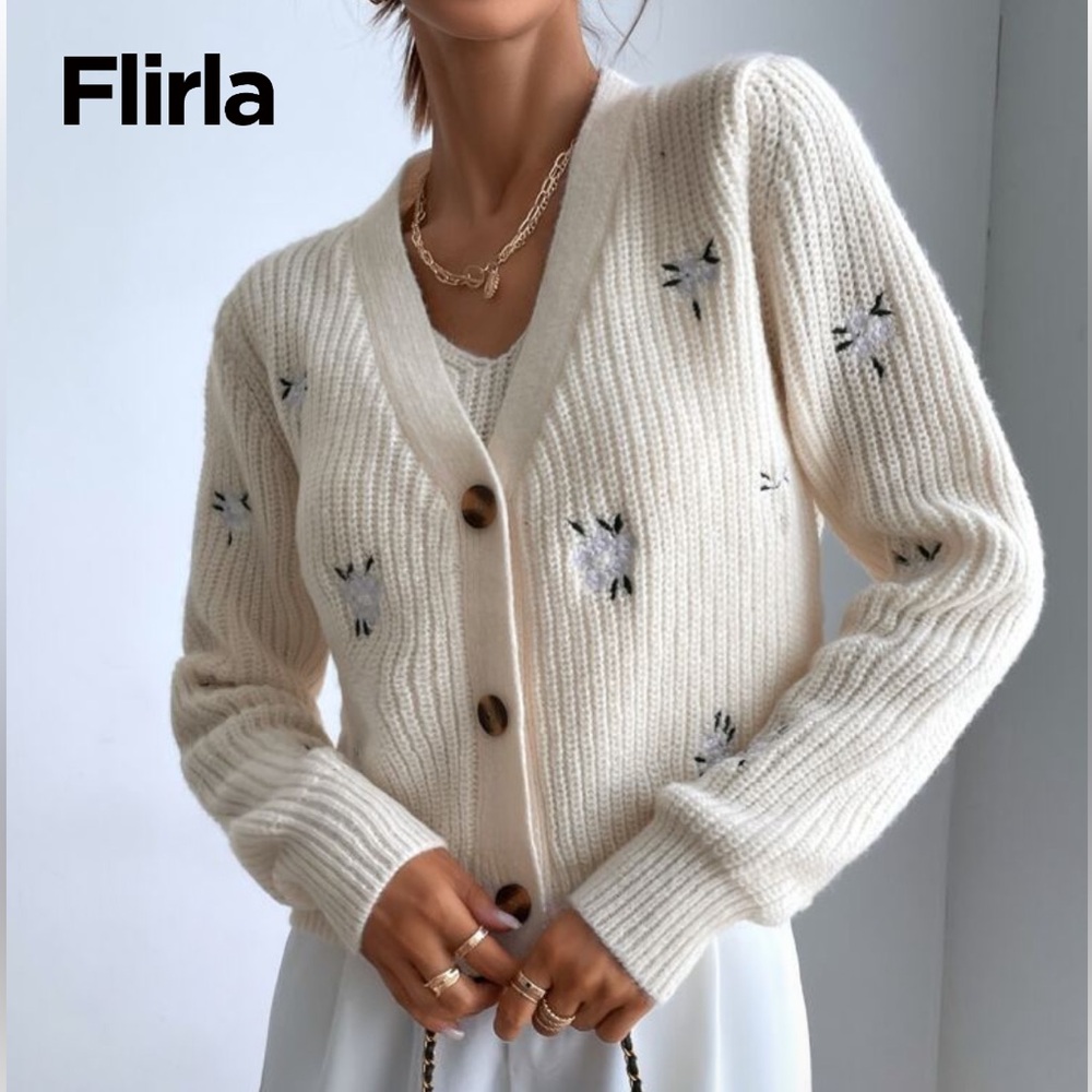 Bundle 3 for 15 Elegant Cream Cardigan Sweater